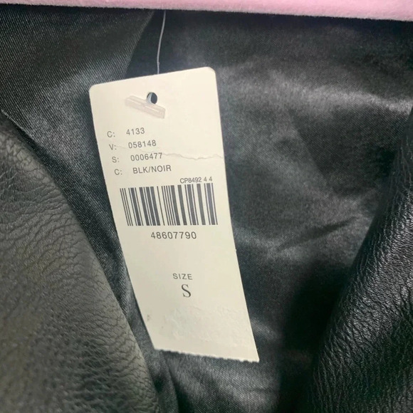 Anthropologie ETT:TWA Black Sweater Moto S BikerJacket Zipper Knitted Boho Edgy - Picture 7 of 7